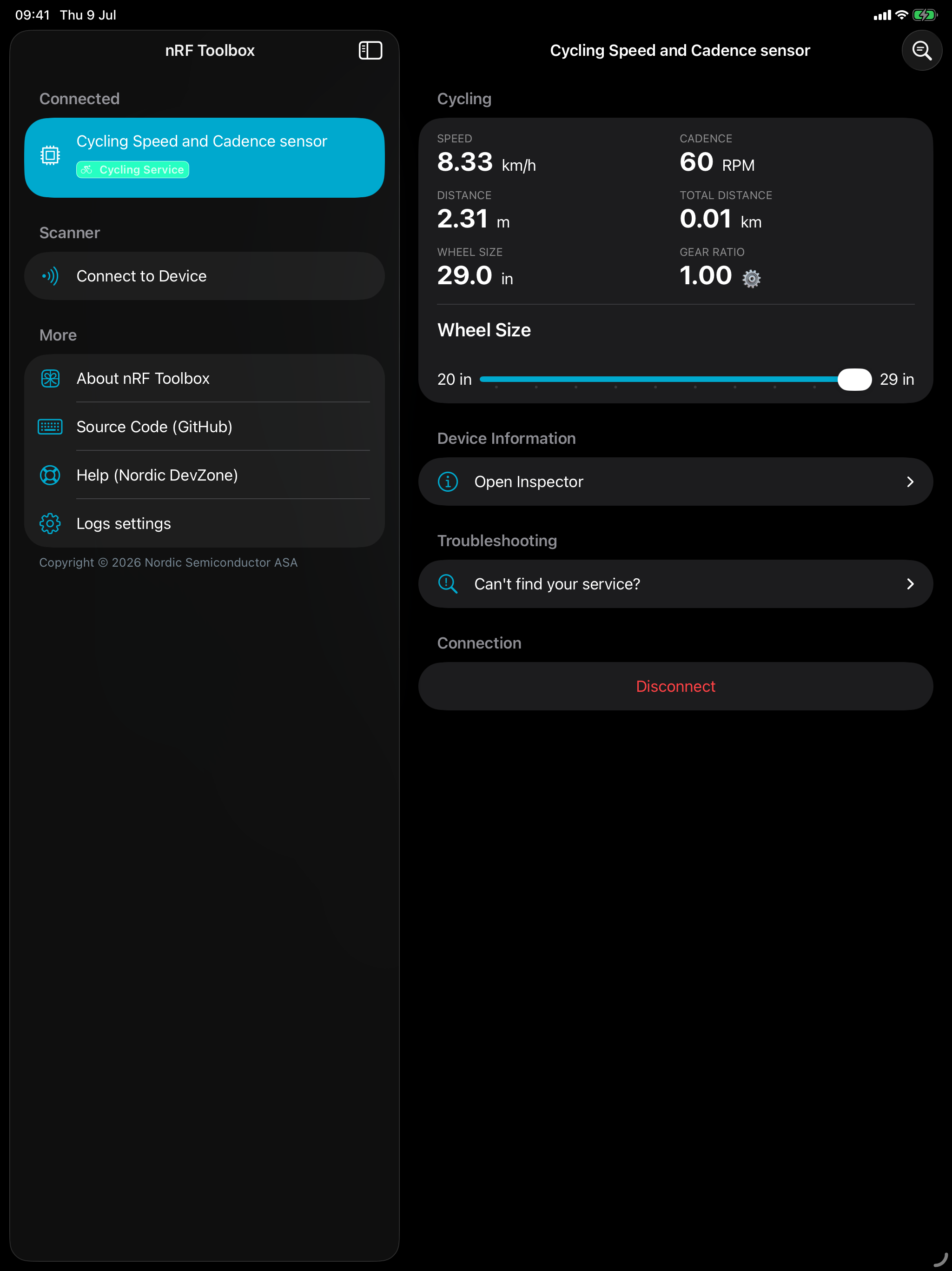 nRF Toolbox screenshot 7