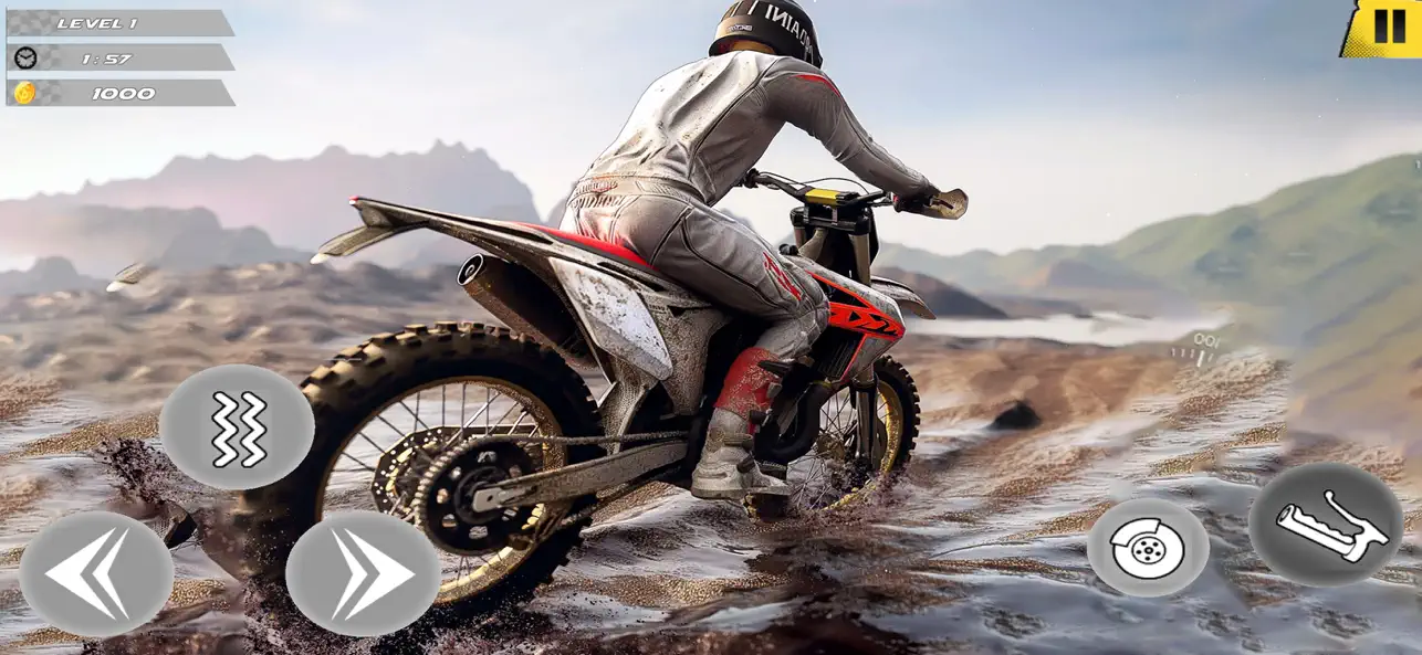 Screenshot #3 pour Saleté Bicyclette Courses Jeu