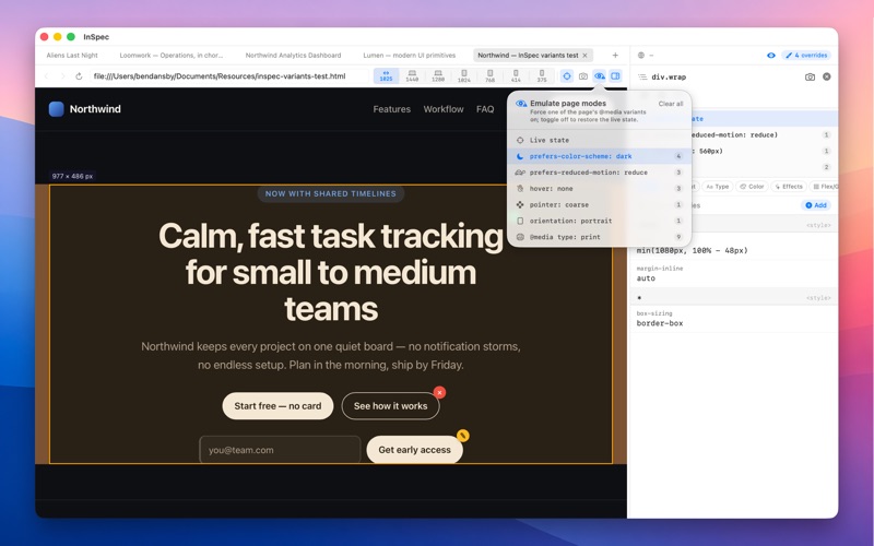 InSpec — Smart CSS Edits Screenshot 5