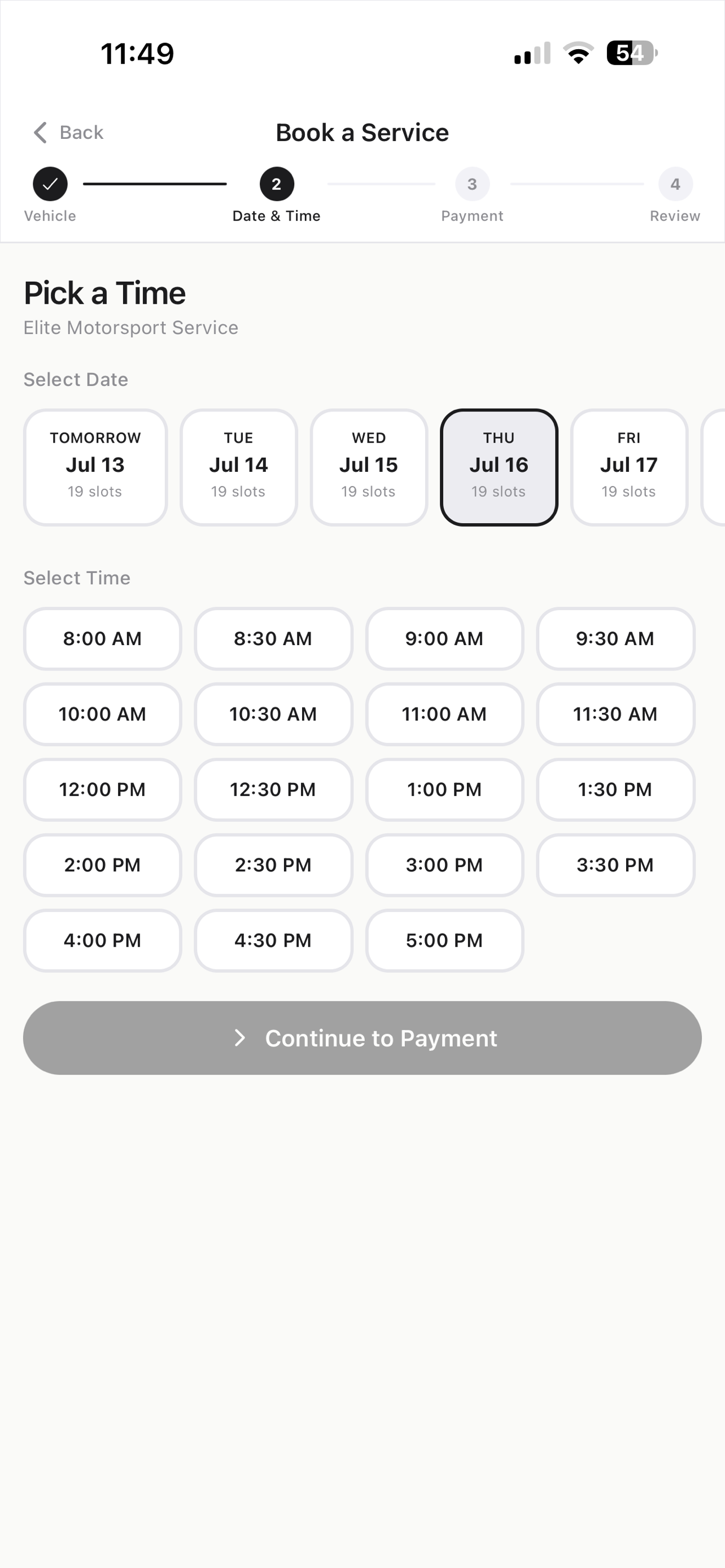 CurbSide: Auto Repair Booking screenshot 3