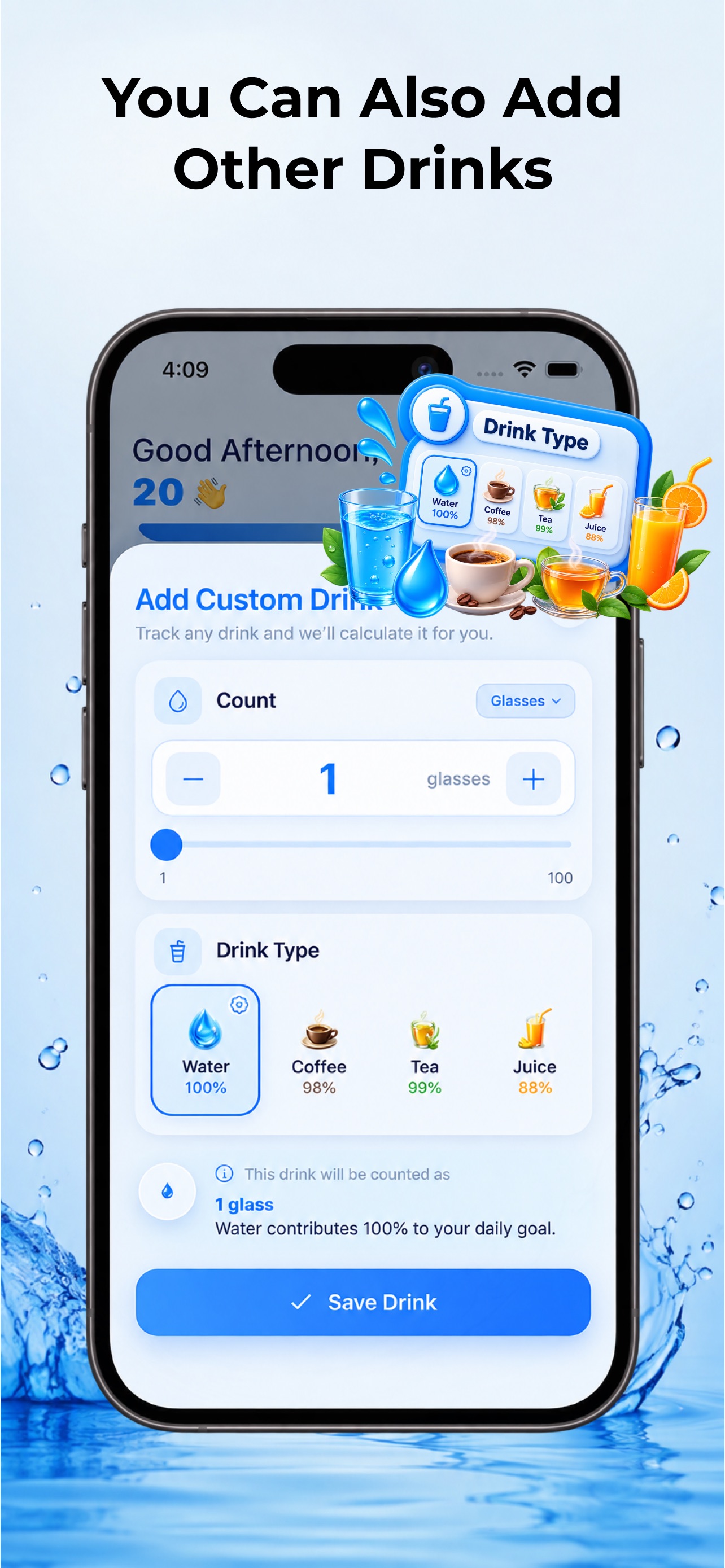 Screenshot 3 of Water Reminder - Drink Enough