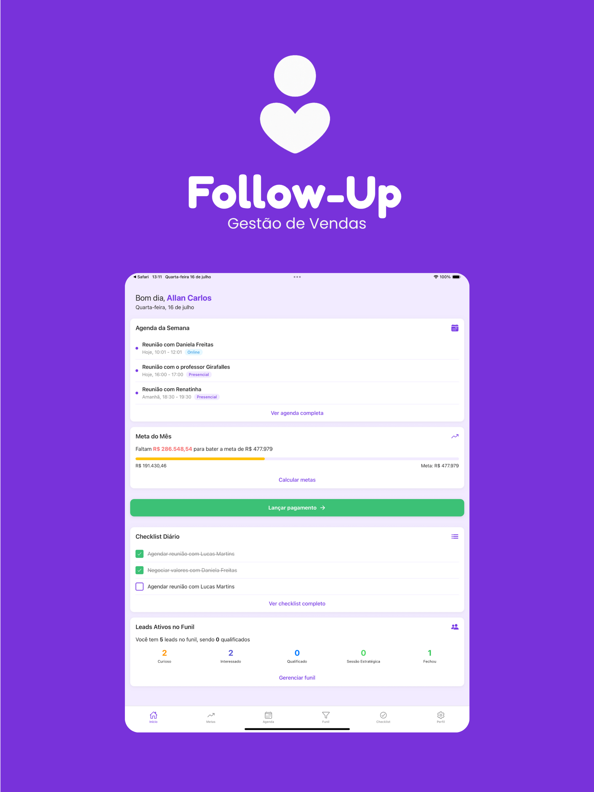 Follow-Up - Gestão de Vendas