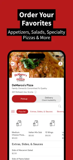 DeMarco's Route 5 Pizza screenshot 2