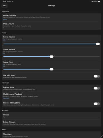 Fan Noise Generator iPad screenshot