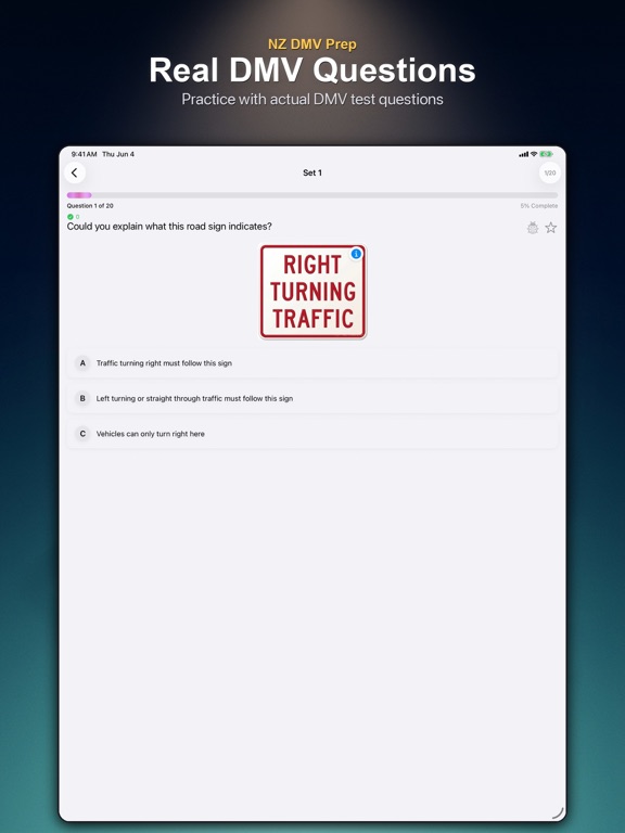 Road Code Test Prep NZ iPad screenshot