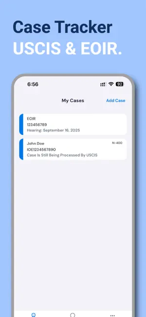 MigraUSA Case Tracker screenshot 1