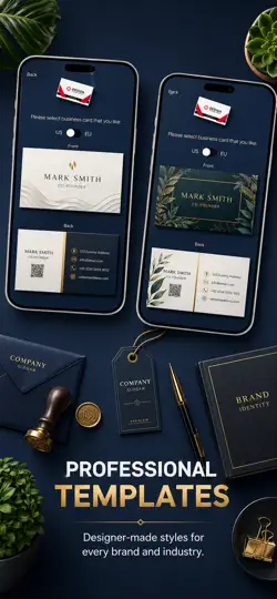 Скриншот AI Business Card Maker Creator на iPhone 4
