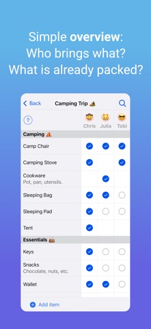 PackParty: Group Packing List screenshot