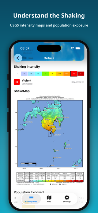 Earthquakes: Tracker & Alerts Screenshot 4 of 4
