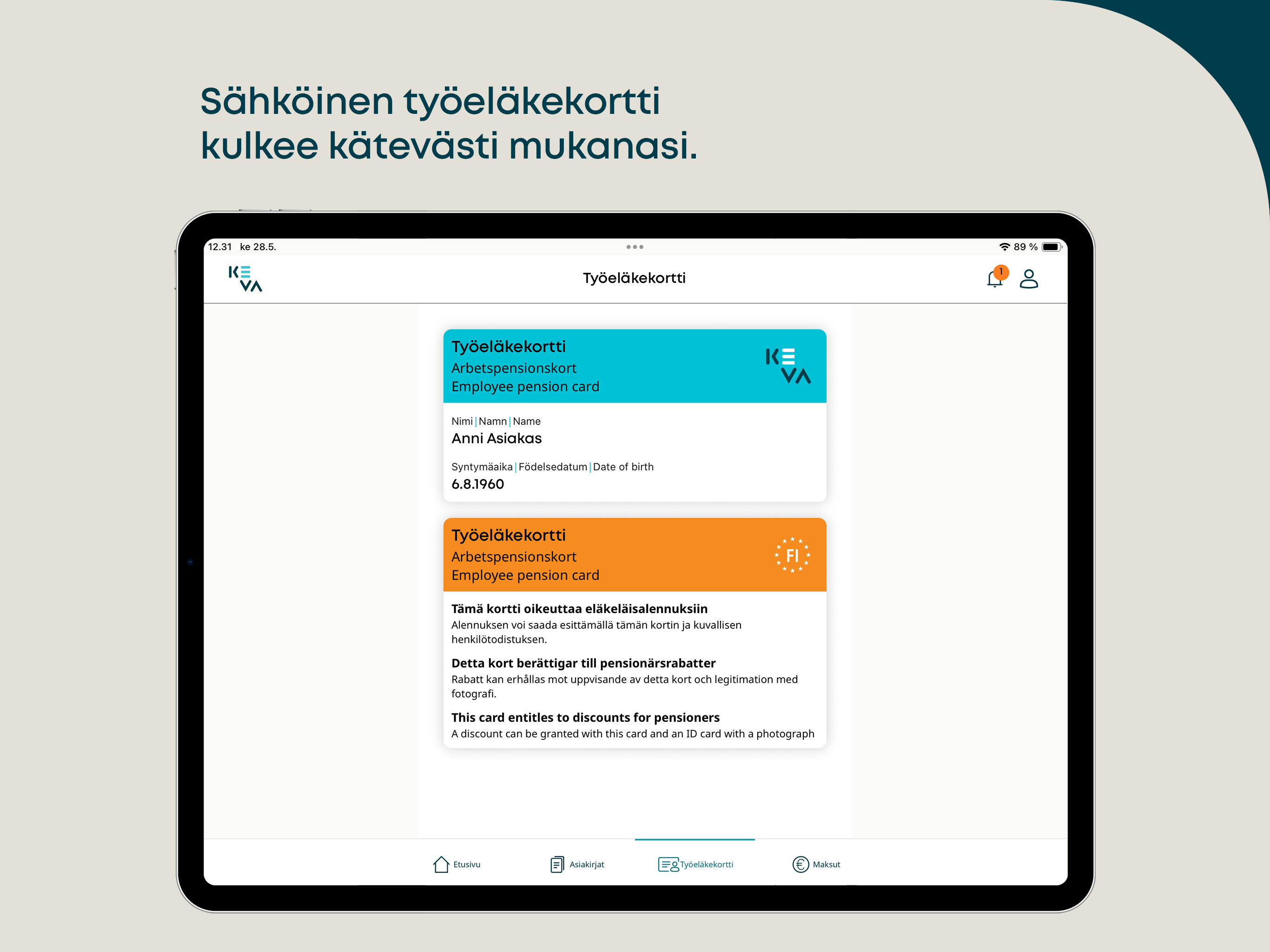 Kevan eläke ja kuntoutus