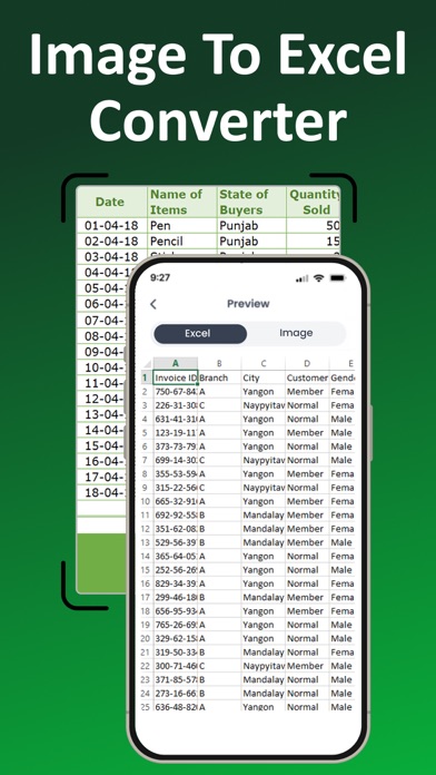 Image to Excel Converter－XLSX Screenshot