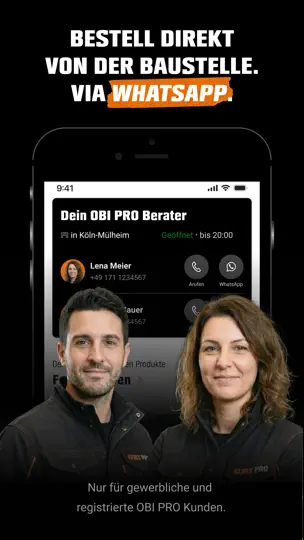 Screenshot von OBI PRO: Profi-App auf dem iPhone 3