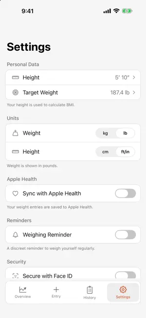 WGHT LOG screenshot 4