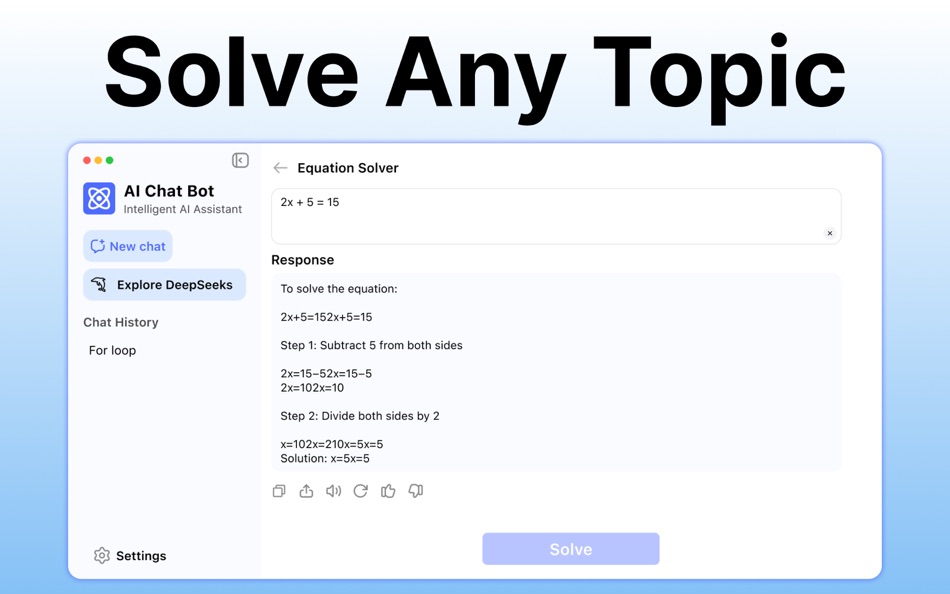 #7. AI Chat bot for DeepSeek (macOS) 由: Azam Sarwar