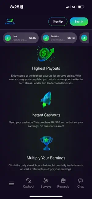 Swittch - Surveys & Rewards screenshot 2