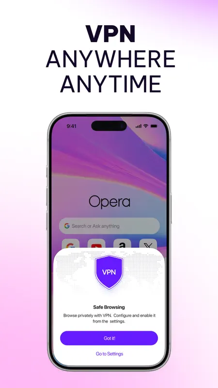 Opera Browser with VPN screenshot 3 of 8
