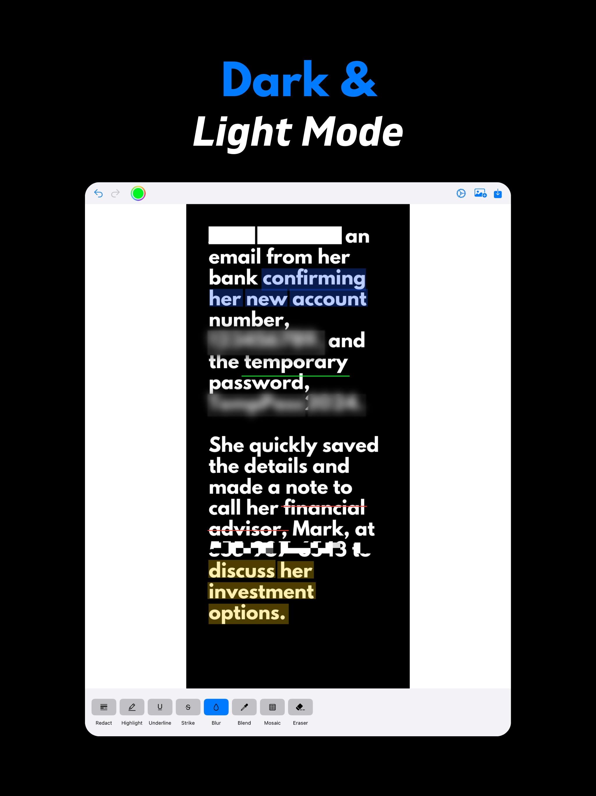 Blur Text & Censor: Redact