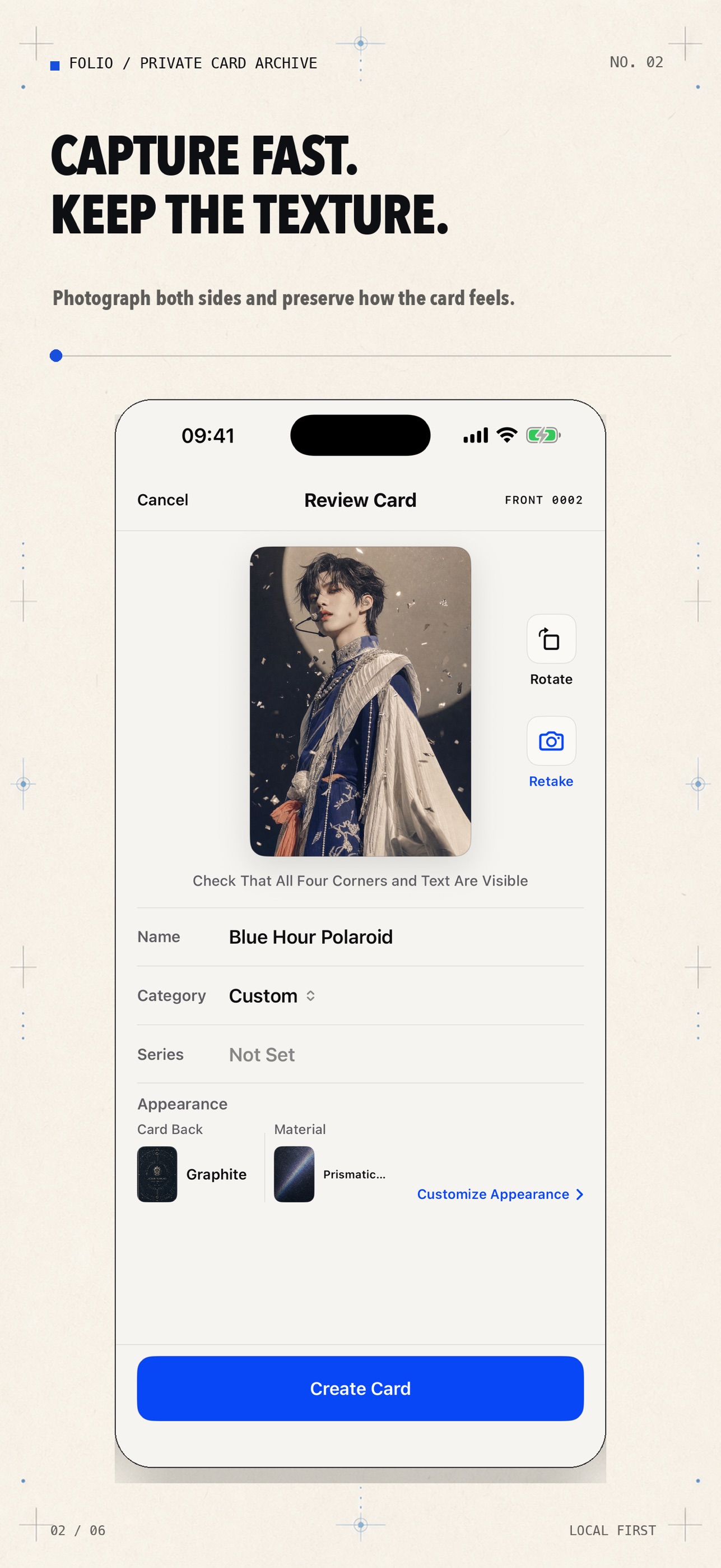 Screenshot 2 of Folio — Card Archive