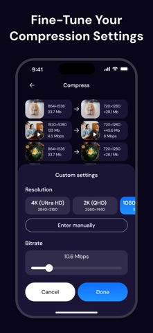 Video Compressor Photo Resizer iPhone screenshot