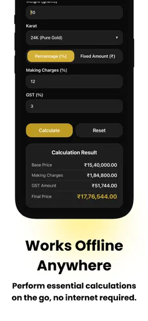 Gold Price Calc. screenshot 4