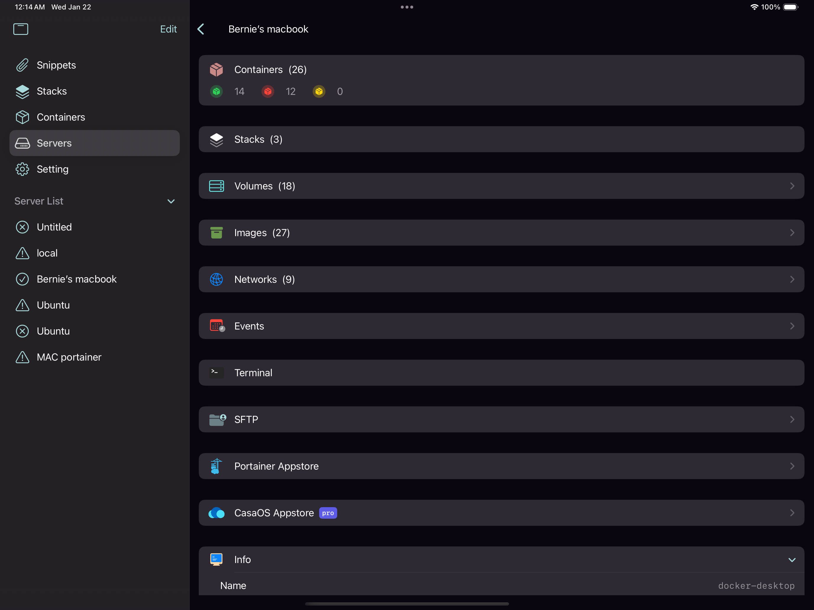 Yomo: Docker & Portainer