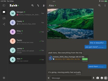 Zynk: Easiest Data Transfer iPad screenshot