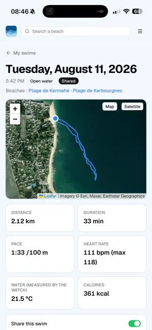 oswim: open water swimming screenshot 4