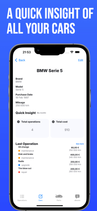 Car Chronicle Maintenance Log Screenshot 1 of 4