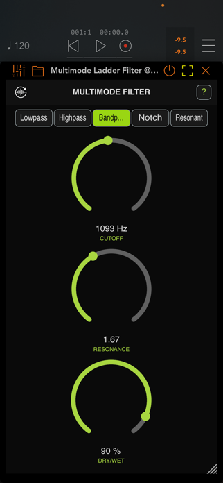 Multimode Ladder Filter Screenshot 1 of 6