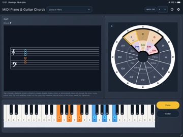 MIDI Piano & Guitar Chords iPad screenshot