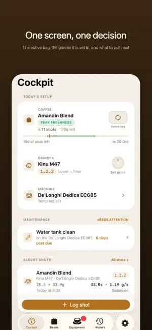 ShotPulled: Espresso Dial-In screenshot 1