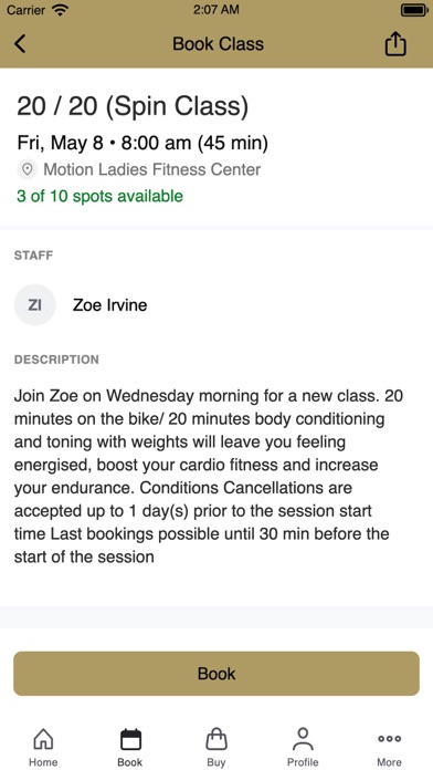 Motion Ladies Fitness Center iPhone screenshot