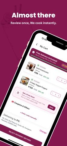 Breeze: Food in 10 minutes iPhone screenshot