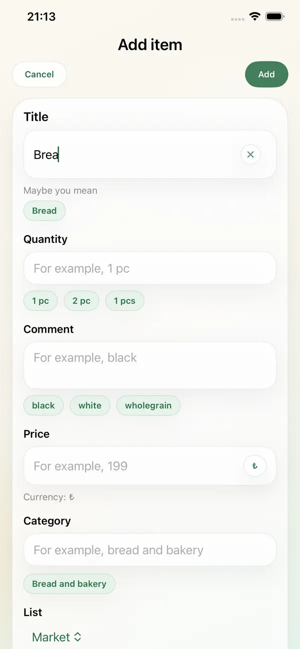 Screenshot #2 pour ShopList: Liste de courses