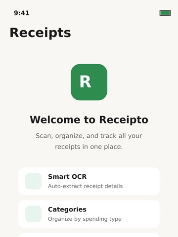 Receipto - Receipt Keeper iPad screenshot