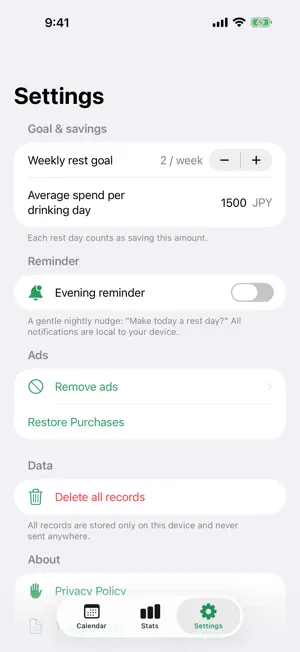 Alcohol-Free Day Calendar screenshot 3