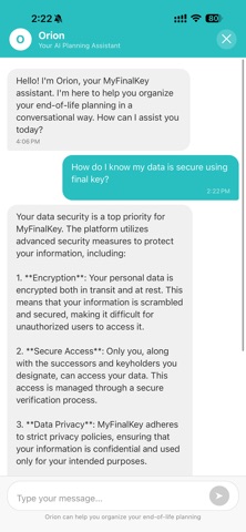 MyFinalKey screenshot