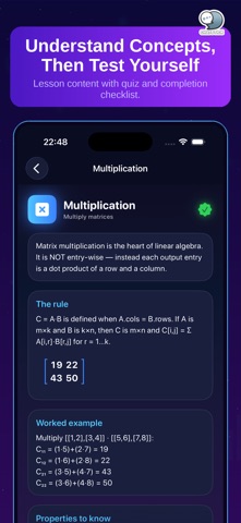 Matrix Calculator: Learn Solve screenshot