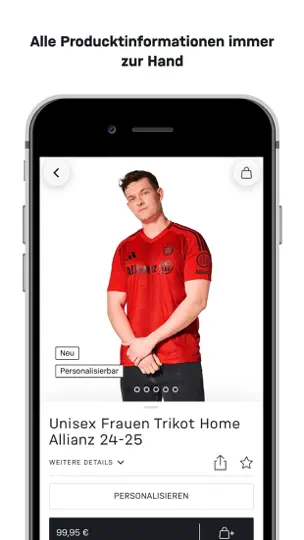 Screenshot von FC Bayern Store auf dem iPhone 3