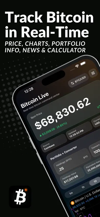 Bitcoin Live Price & Portfolio screenshot 1