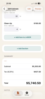 FieldBid: Estimate Maker screenshot 4
