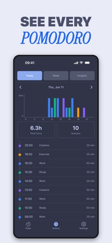 Nagi: Pomodoro Focus Timer Screenshot 2 of 8