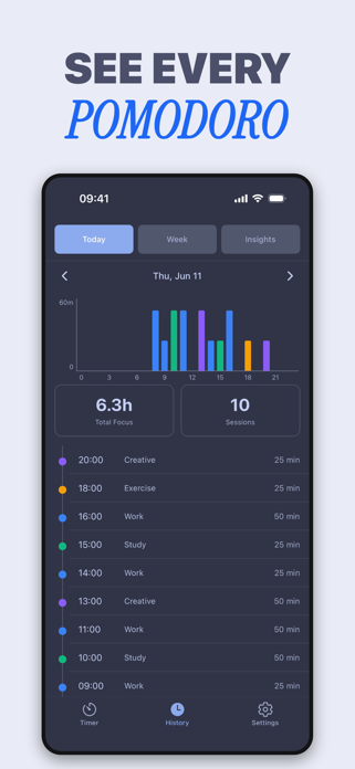 Nagi: Pomodoro Focus Timer Screenshot 2 of 8