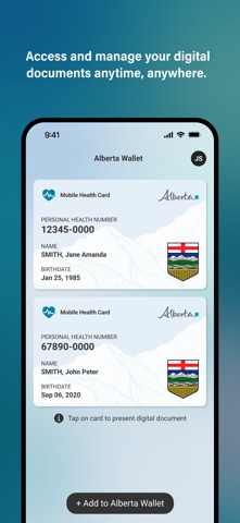 Alberta Wallet iPhone screenshot 2