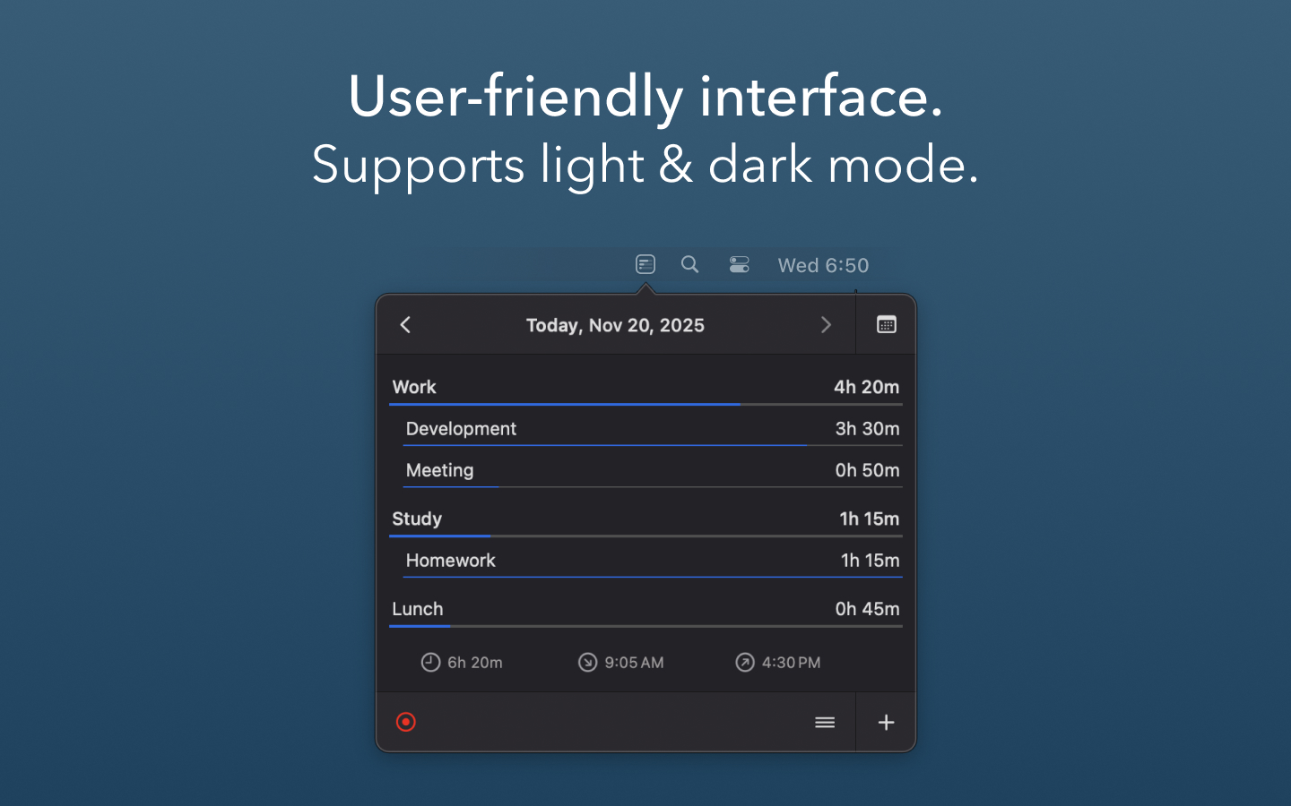Daily – Work Hours Tracker