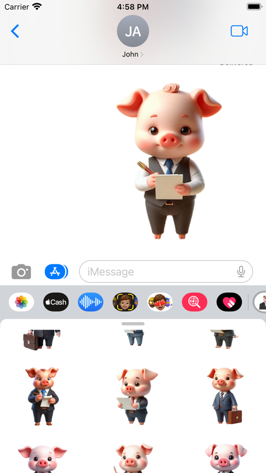 #3. Office Piglet Stickers (iOS) Podle: Paul Scott