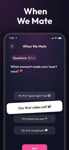 Long Distance Q&A - BondQ iPhone screenshot