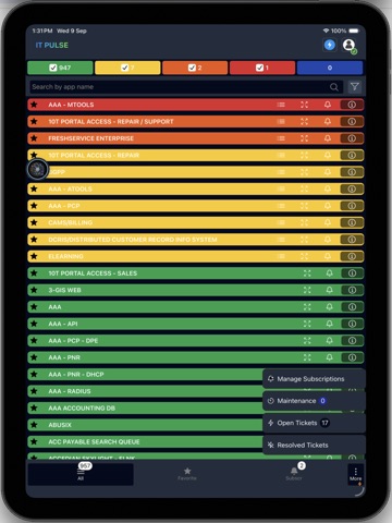 ITPulse iPad screenshot