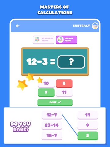 Easy maths: add & subtract app iPad screenshot