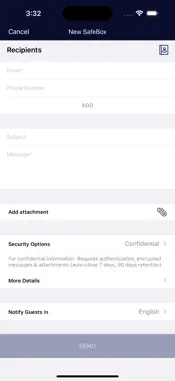XM SendSecure screenshot 2